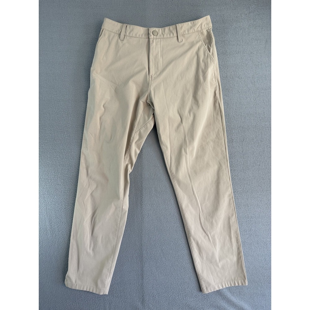 Rhone Commuter Chino Pants Mens 30x28 Beige Slim Fit Tapered Stretch Casual